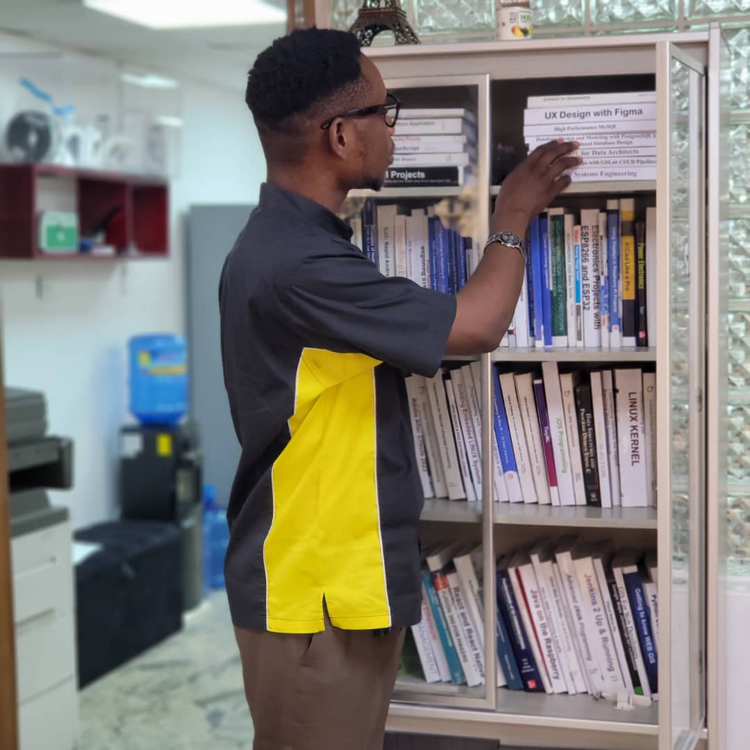 Students studying technology and innovation in modern international campus setting